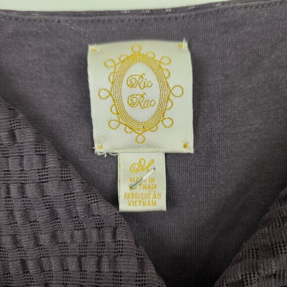 Anthropologie Ric Rac Waffle Weave Textured Plum Dress Medium Sleeveless - Picture 8 of 14